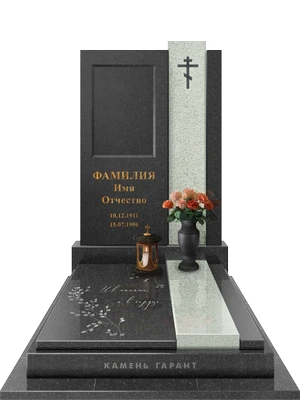 Элегантный памятник с изящной цветочной гравировкой